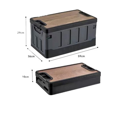 Wooden Cover Folding Storage Box