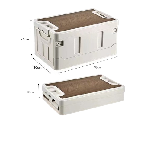 Wooden Cover Folding Storage Box